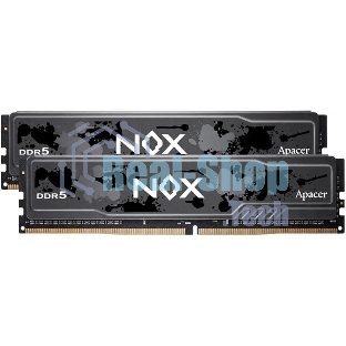 Оперативная память Apacer Nox, DDR5, 32Gb (2x16Gb), 5200MHz, CL40, DIMM, радиатор, серый/черный