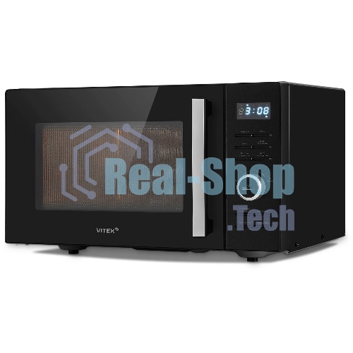 Микроволновая печь Vitek VT-MW1725 черный, 25 л, 900 Вт, переключатели - кнопки, поворотный механизм