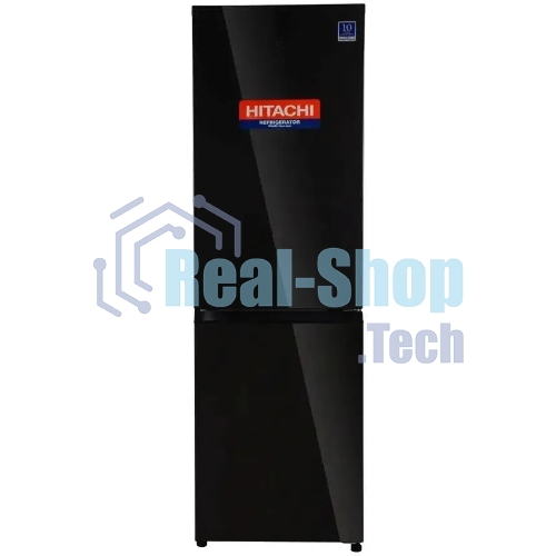 Холодильник Hitachi R-B410PUC6 BBK черный двухкамерный 215/105л морозилка снизу, No Frost