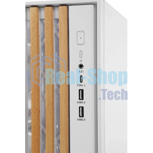 Корпус Formula V Line TimberLine T0 White, ATX, wood+plastic front, TYPE-C*1, USB3.0*2, FRONT 3x120мм FRGB, REAR 1x120мм FRGB