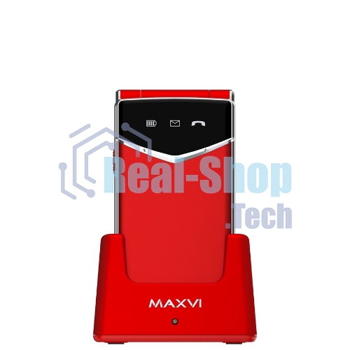 Мобильный телефон Maxvi E11ds красный/серебристый