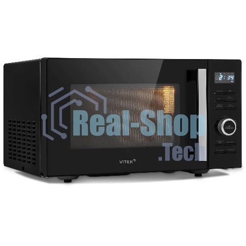 Микроволновая печь Vitek VT-MW1725 черный, 25 л, 900 Вт, переключатели - кнопки, поворотный механизм