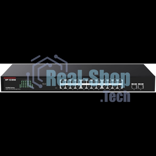 Коммутатор управляемый IP-COM G2226F, 24x1 Гбит/с, SFP 2x1 Гбит/с, черный
