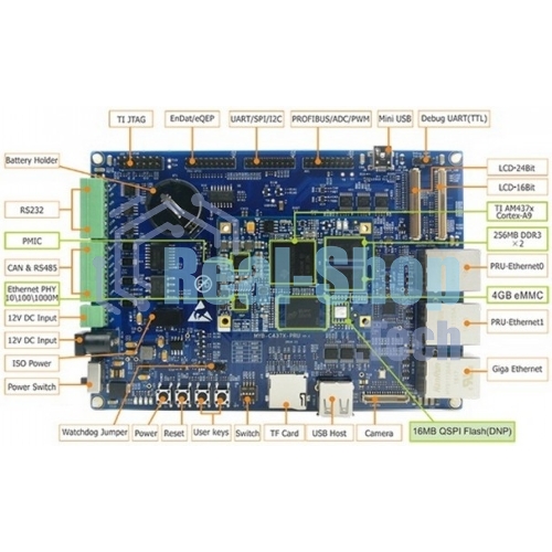 Плата разработки Myir MYD-C4377-4E512D-100-I-PRU 1GHz TI AM4377, 512MB DDR3, 4Gb eMMC