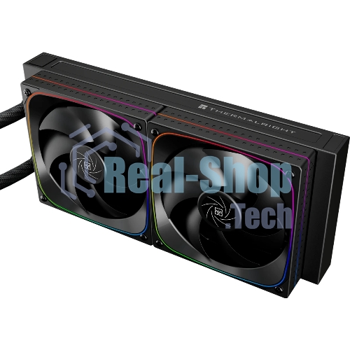 Система жидкостного охлаждения Thermalright Frozen Horizon 240 Digital (240мм, LED temp., Black, ARGB/Fans: 2x120мм, 68.9CFM, 28.2dBA, 2000RPM/Pump height 53.2мм, Rad thickness 27мм/S: 1700, 1200, 1851, 115X, AM5, AM4)