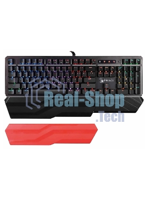 Клавиатура проводная A4 B975 механическая черный USB Gamer LED (подставка для запястий)