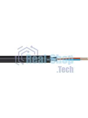 Кабель балансный микрофонный 300 м, 24 AWG, 0.22 мм2, диаметр 3.8 мм, экран, медь 7 x 0.20 мм, черный, бухта