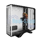 Компьютерный корпус MiniITX ExeGate MI-208 Black, miniITX/mATX, M400, 80мм, 2хUSB, Audio