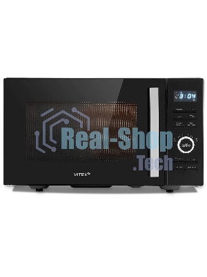 Микроволновая печь Vitek VT-MW1725 черный, 25 л, 900 Вт, переключатели - кнопки, поворотный механизм