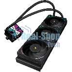 Система жидкостного охлаждения Thermalright Frozen Vision 360 V2 (360мм, LED, Black, ARGB/Fans: 3x120мм, 69CFM, 27dBA, 2150RPM/Pump height 60мм, 23dBA, 3000RPM, Rad thickness 27мм/S: 1700, 1200, 1851, 115X, 2011, 2066, AM5, AM4)