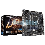 Материнская плата Gigabyte H610M H V2, LGA 1700, Intel H610, 2xDDR5, 4xSATA, 1xM.2, 1xPCIe 4.0 x16, 1xPCIe x1, 1xHDMI, 1xVGA, 1x 1Gb LAN, 2xUSB-A 3.2 Gen 1, 4xUSB-A 2.0, 3x 3.5 мм, 7.1, mATX