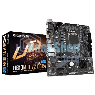 Материнская плата Gigabyte H610M H V2, LGA 1700, Intel H610, 2xDDR5, 4xSATA, 1xM.2, 1xPCIe 4.0 x16, 1xPCIe x1, 1xHDMI, 1xVGA, 1x 1Gb LAN, 2xUSB-A 3.2 Gen 1, 4xUSB-A 2.0, 3x 3.5 мм, 7.1, mATX