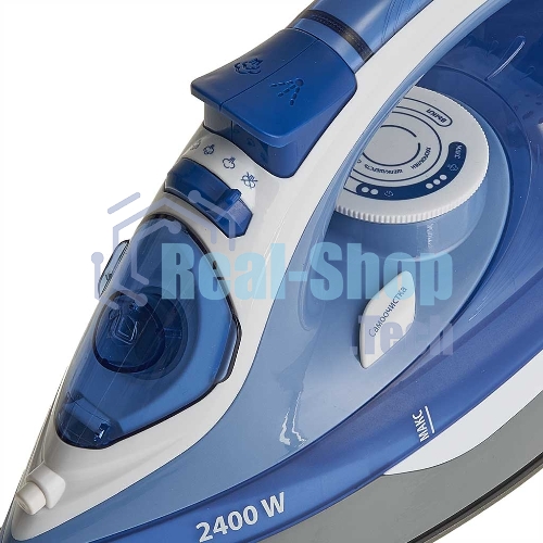 Утюг Delta LUX DL-712 белый с синим, 2400 Вт, 30 г/мин, 150 г/мин, 350 мл