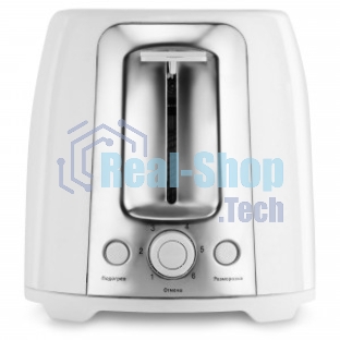 Тостер Vitek VT-1582 W белый (белый, 750 Вт, 2 отделения, механическое управление)