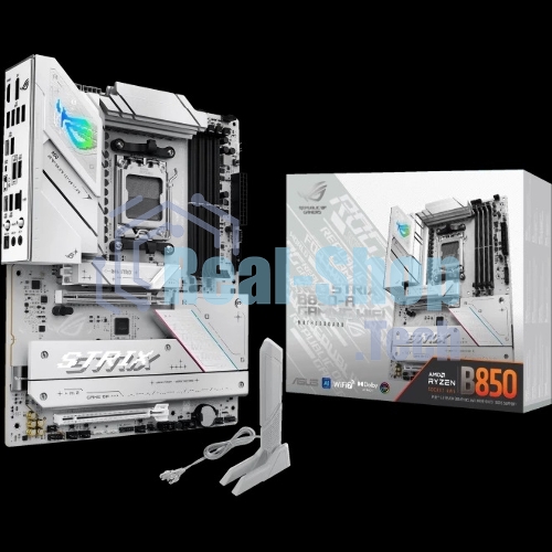 Материнская плата ASUS ROG STRIX B850-A GAMING WIFI, AM5, AMD B850, 4xDDR5, 2xSATA, 4xM.2, 1xPCIe 5.0 x16, 1xPCIe 4.0 x16, 1xPCIe x4, 1xDP, 1xHDMI, 1x2.5Gb LAN, 1xUSB-C 20Gbps, 1xUSB-C 10Gbps, 2xUSB-A 10Gbps, 4xUSB 5Gbps, 2xUSB-A 2.0, 3x3.5 мм, 7.1, ATX