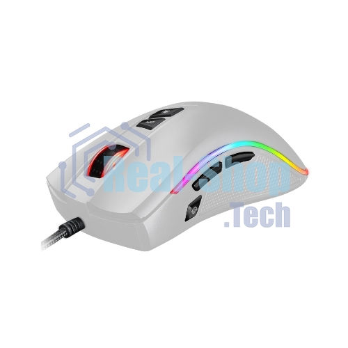 Мышь проводная Jet.A Panteon PS88 белый, 6200 dpi, USB, кнопки - 9