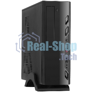 Компьютерный корпус MiniITX ExeGate MI-208 Black, miniITX/mATX, M400, 80мм, 2хUSB, Audio