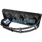 Система жидкостного охлаждения Thermalright Frozen Vision 360 V2 (360мм, LED, Black, ARGB/Fans: 3x120мм, 69CFM, 27dBA, 2150RPM/Pump height 60мм, 23dBA, 3000RPM, Rad thickness 27мм/S: 1700, 1200, 1851, 115X, 2011, 2066, AM5, AM4)
