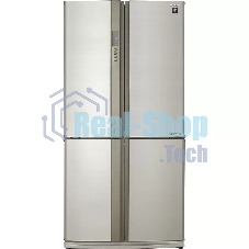 Холодильник Sharp SJ-EX93PBE бежевый трехкамерный 345/211л морозилка снизу, No Frost, Side by Side