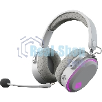 Беспроводные/проводные наушники GMNG GG-HS405W белый, полноразмерные, Bluetooth + радиоканал + проводной, до 40 ч