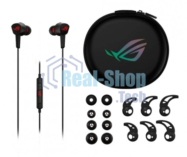 Гарнитура ASUS ROG Cetra II Core чёрный, проводная, mini jack 3.5 мм, вставные