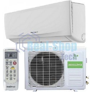 Кондиционер сплит-система Neoclima NS/NU-HAX28R 28000 BTU, 80 м², 37/48 дБ, охлаждение, обогрев, осушение, белый