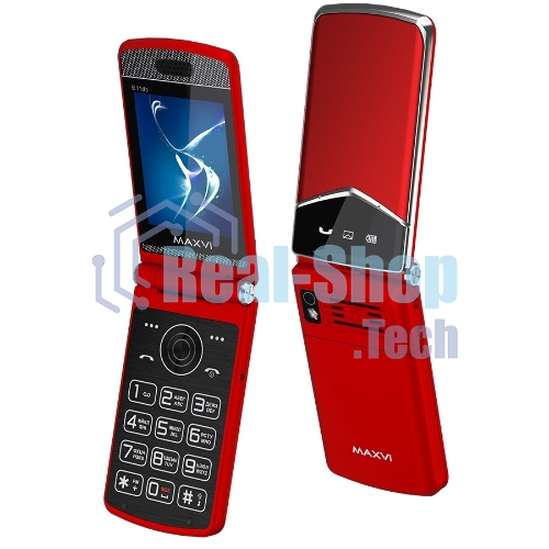 Мобильный телефон Maxvi E11ds красный/серебристый