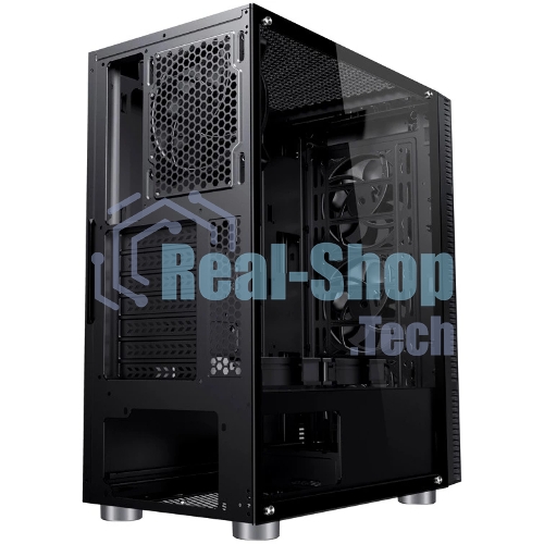 Компьютерный корпус Accord 3407 черный без БП ATX 2xUSB 2.0 2xUSB 3.0 audio bott PSU