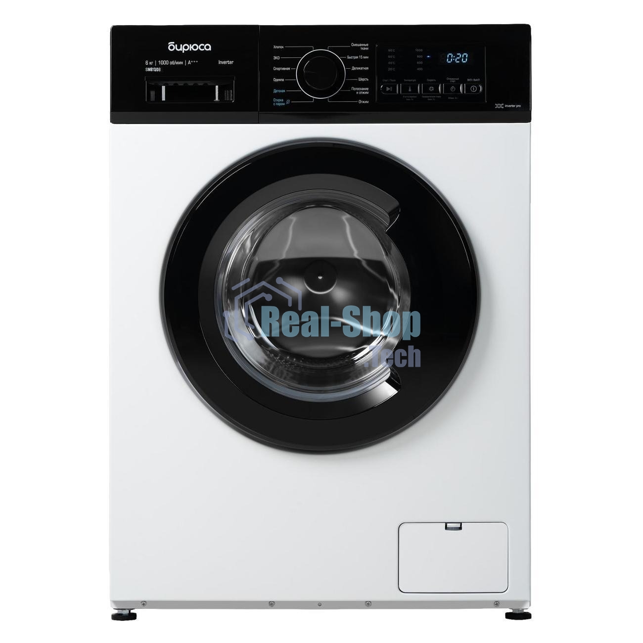Стиральная машина Бирюса WM-SM610/08 белый, загрузка фронтальная 6 кг, 1000 об/мин, класс: А+++