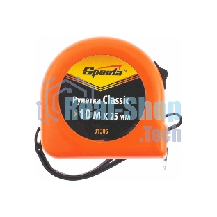 Рулетка Sparta Classic, 10 м х 25 мм, пластиковый корпус