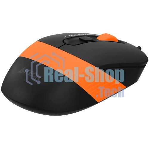 Мышь проводная A4Tech Fstyler FM10S черный/оранжевый, 1600 dpi, USB, кнопки - 4