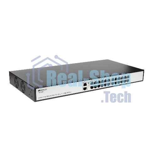 Коммутатор неуправляемый PoE ORIGO OS1226P/285W/A1A 24x100Base-TX PoE+, 2x1000Base-T, PoE-бюджет 285 Вт, корпус металл