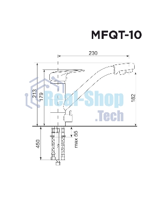 Кухонный смеситель Maunfeld MFQT-10LBG светло-бежевый