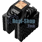 Кулер для процессора PCCooler RT620 Digital BK (250W, 4-pin PWM, LED temp., 157mm, 6x6mm, 2x120мм, 73.32CFM, 34.9dBA, 2200RPM, S: 1851/1700/1200/115X, AM5/AM4, черный)
