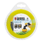 Леска для триммера Denzel FLEX CORD 96108 круглая 2,4 мм х 15 м, блистер
