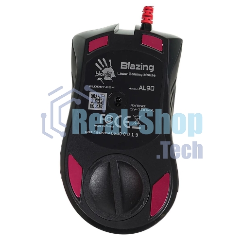 Мышь проводная A4Tech Bloody AL90 Blazing черный, 12000 dpi, USB, кнопки - 8