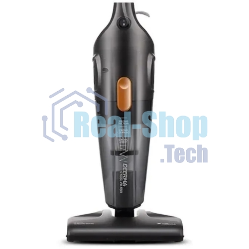 Пылесос вертикальный Deerma DX115C черный, питание от сети, 600 Вт, уборка сухая, пылесборник 1.2 л