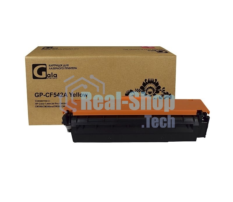 Картридж лазерный GalaPrint GP-CF542A (№203A) желтый (1300 стр) для HP Color LaserJet Pro CM254/CM254dw/CM254nw/CM280/CM280nw/CM281/CM281fdn/CM281fdw
