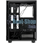 Компьютерный корпус HSPD F510, Panoramic Mid Tower, черный, TG, 0.5 SPCC, 3x120мм ARGb ATX, mATX, mITX 180/280/160мм 1x2.5