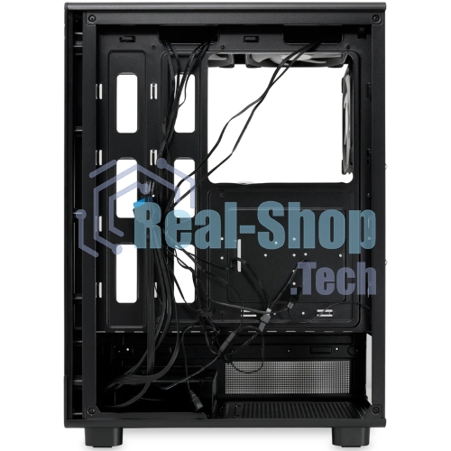 Компьютерный корпус HSPD F510, Panoramic Mid Tower, черный, TG, 0.5 SPCC, 3x120мм ARGb ATX, mATX, mITX 180/280/160мм 1x2.5