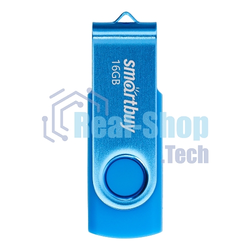 Флешка USB Smartbuy Twist Blue (SB016Gb2TWB), 16Gb, USB 2.0, R/W 15/10, синий