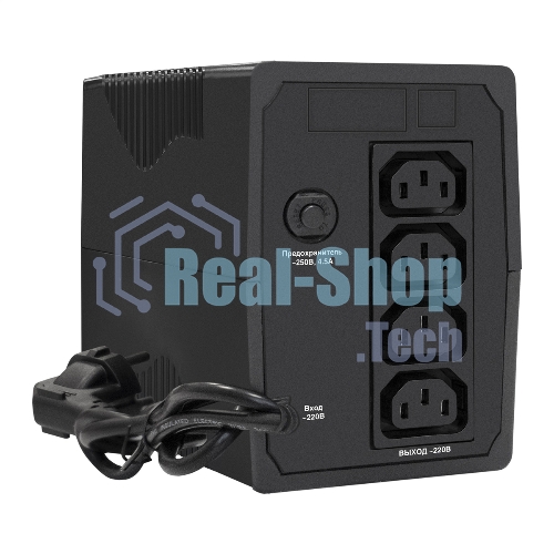 Источник бесперебойного питания ExeGate Power Back BNB-650.LED.AVR.4C13 (650VA/360W, LED, AVR, 4*C13, батарея 12V 7.2Ah, Black)