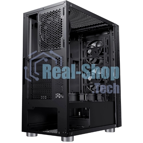 Компьютерный корпус Accord 3407 черный без БП ATX 2xUSB 2.0 2xUSB 3.0 audio bott PSU