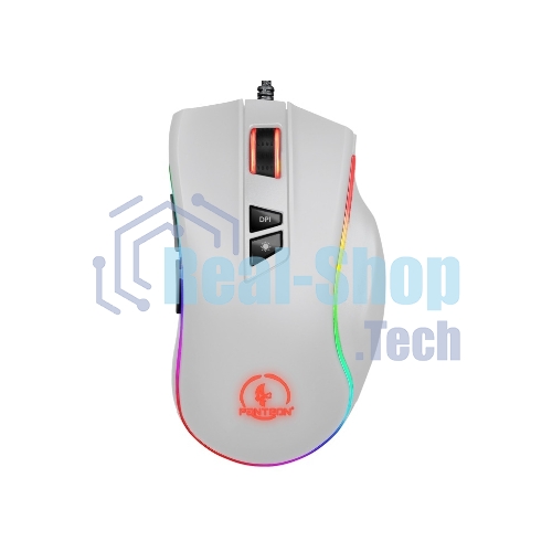 Мышь проводная Jet.A Panteon PS88 белый, 6200 dpi, USB, кнопки - 9