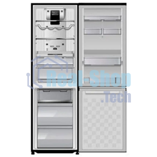 Холодильник Hitachi R-BG410PUC6 GbK черный двухкамерный 215/105л морозилка снизу, No Frost