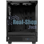 Компьютерный корпус HSPD F510, Panoramic Mid Tower, черный, TG, 0.5 SPCC, 3x120мм ARGb ATX, mATX, mITX 180/280/160мм 1x2.5