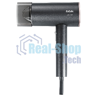Фен BBK BHD3002 графит, 2000 Вт, ионизация, компактный