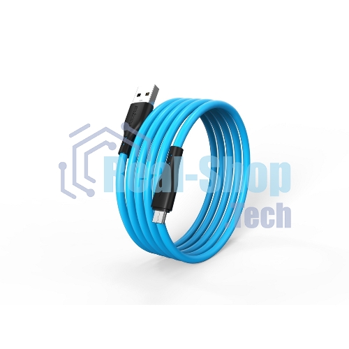 Кабель Smartbuy (iK-12-S21bb) S21 MicroUSB синий, 2.4 А, сил., 1 м