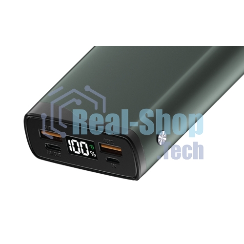 Портативный аккумулятор OLMIO QL-20, 20000mAh, 22.5W, QuickCharge3.0/PowerDelivery, LCD, серый