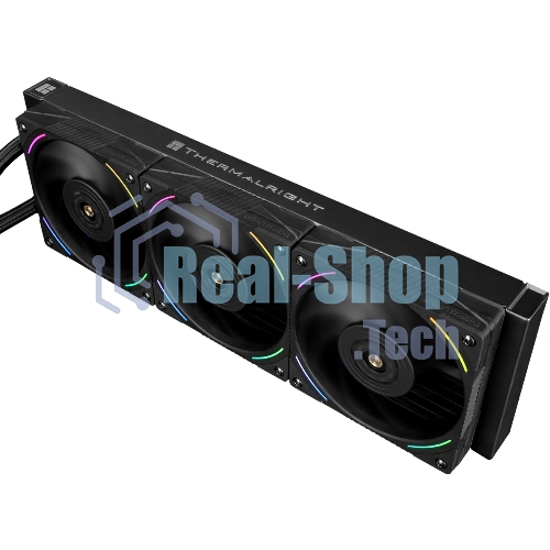 Система жидкостного охлаждения Thermalright Frozen Vision 360 V2 (360мм, LED, Black, ARGB/Fans: 3x120мм, 69CFM, 27dBA, 2150RPM/Pump height 60мм, 23dBA, 3000RPM, Rad thickness 27мм/S: 1700, 1200, 1851, 115X, 2011, 2066, AM5, AM4)